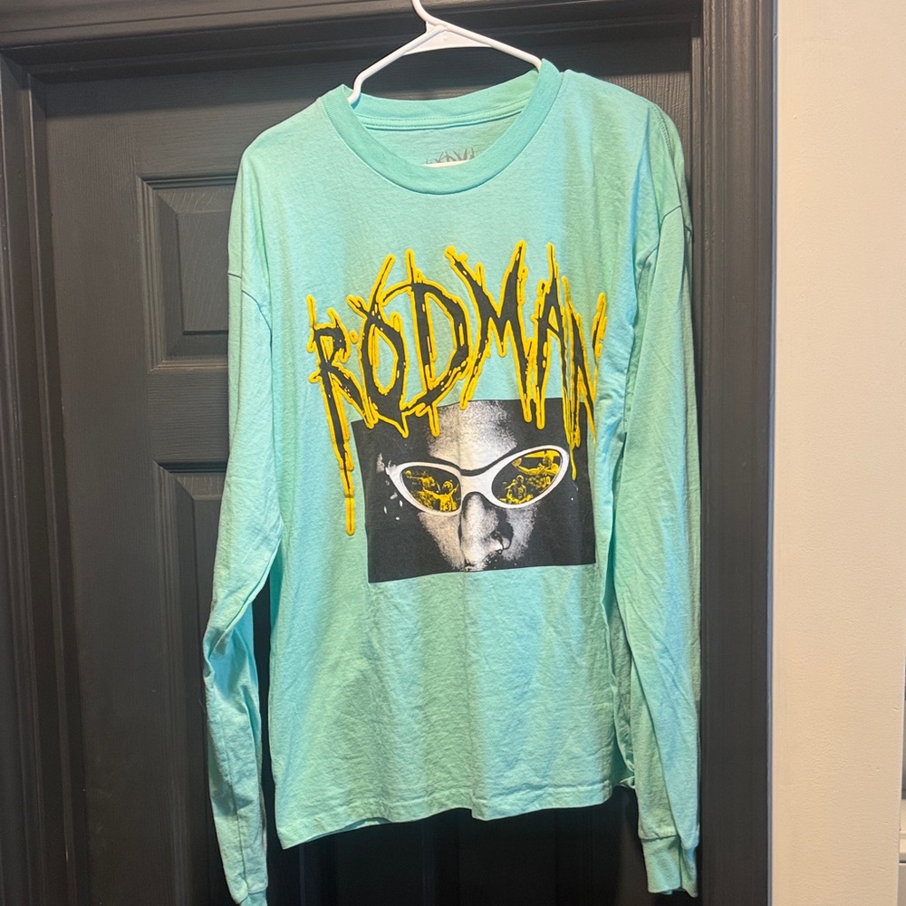 Rodman Graphic Long Sleeve Tee - Light Blue